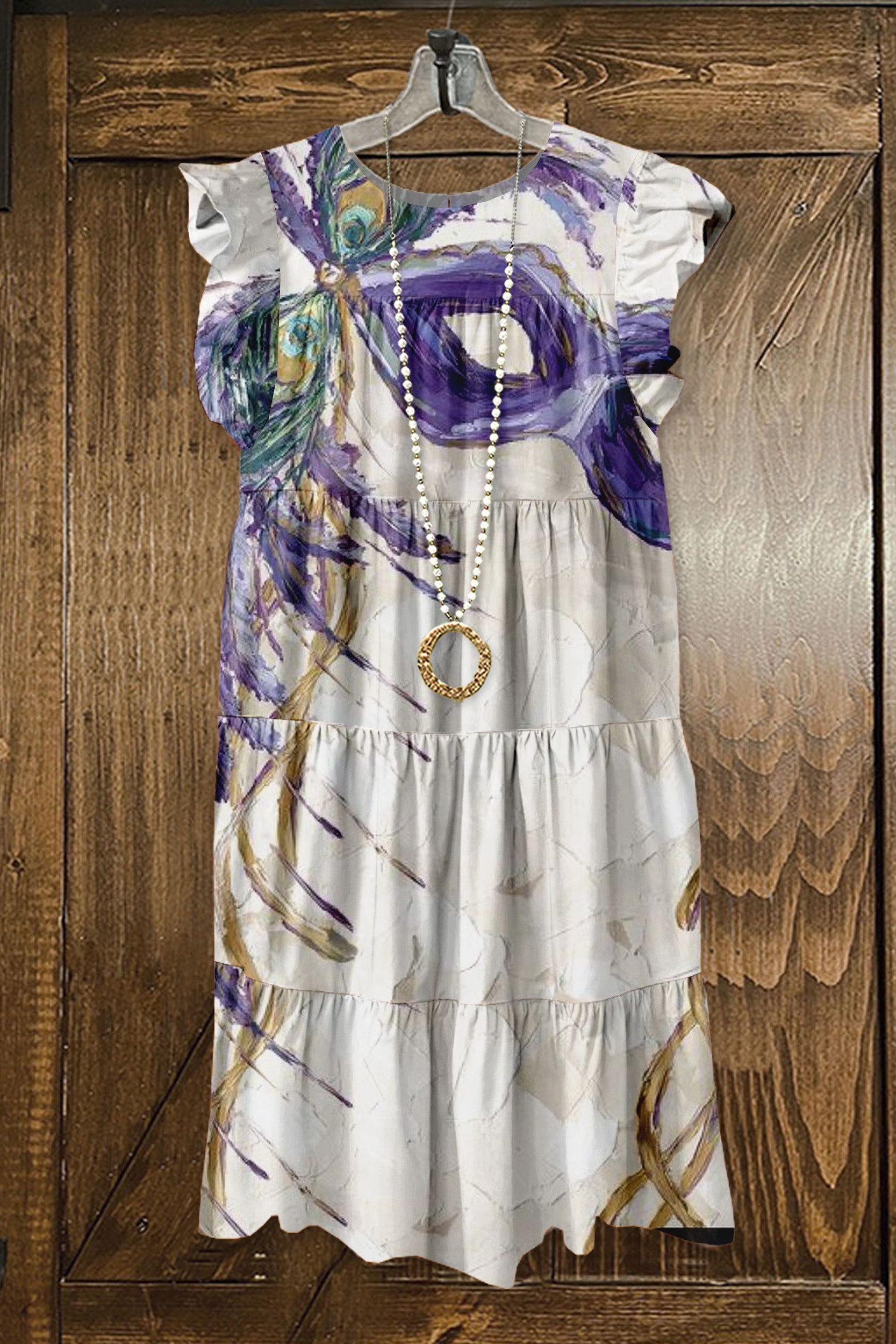 Pretty Mardi Gras Ruffle Dress