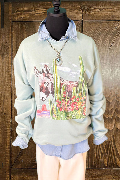 XOXO Desert Donkey Sweatshirt