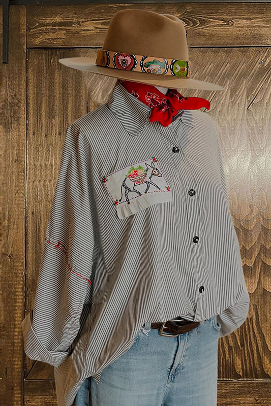 Donkey Stripe Button-Down Shirt