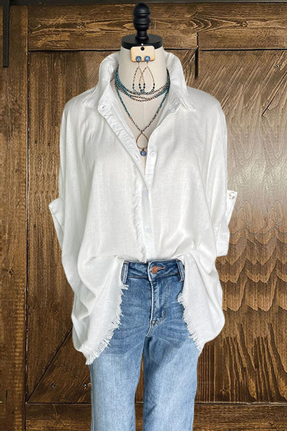 Drop Shoulder Loose Shirt