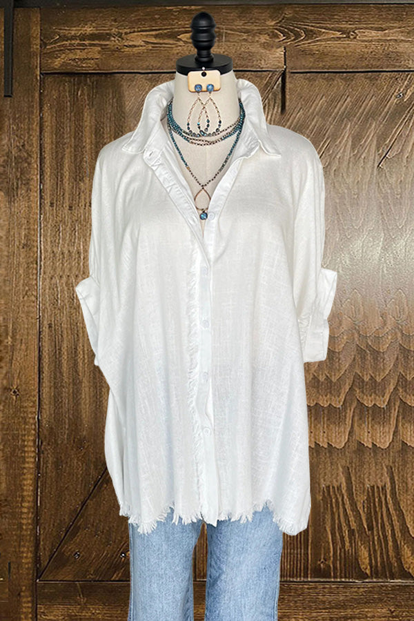 Drop Shoulder Loose Shirt