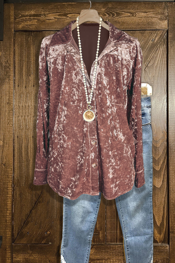 Vintage Velvet Long Sleeve Shirt