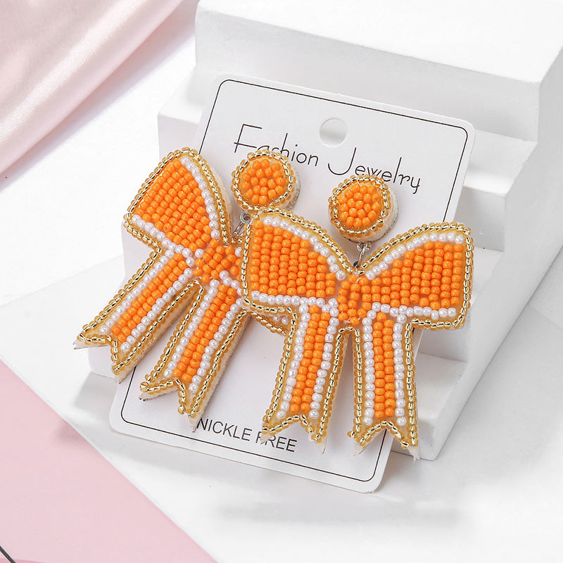 Classic Bow Beads Earrings