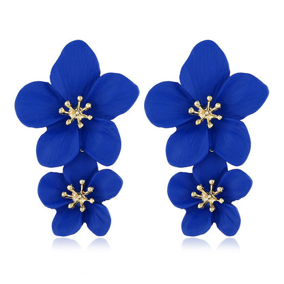 Elegant Double Flower Earrings