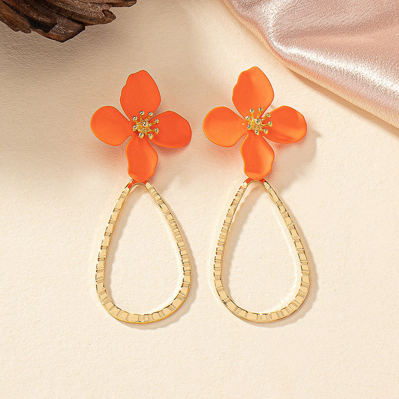 Chic Flower Drop Earrings