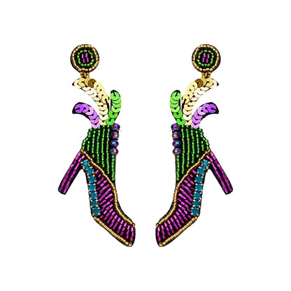 Mardi Gras Sequin Earrings