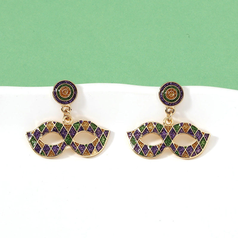 Mardi Gras Mask Earrings