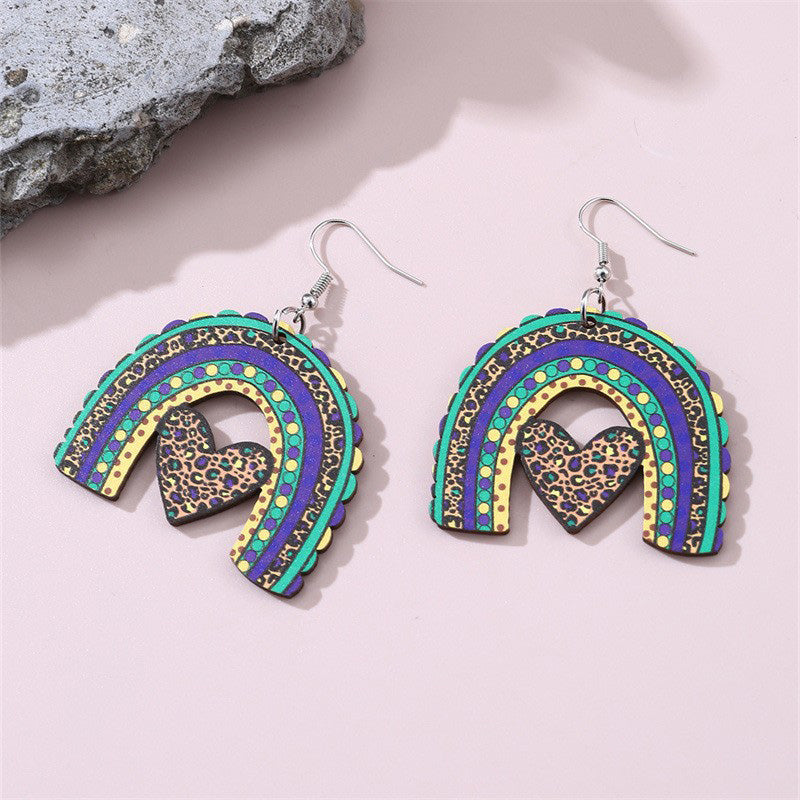 Mardi Gras Contrast Earrings