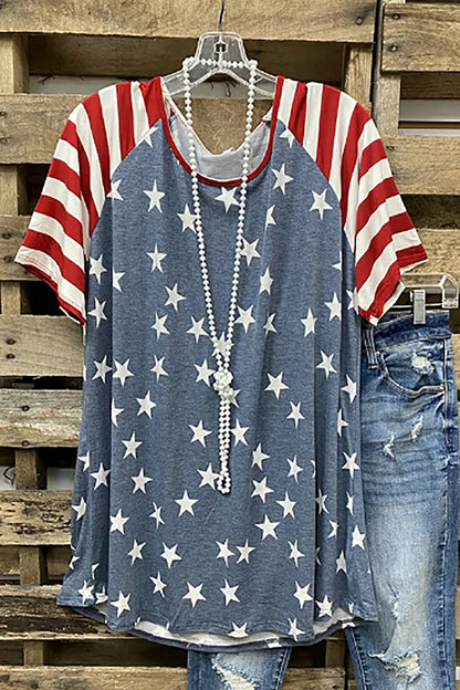 Stars Stripes Printed T-shirt