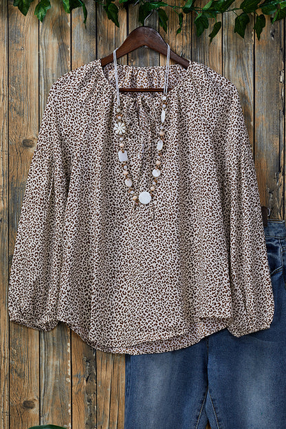 Casual Leopard Print Blouse