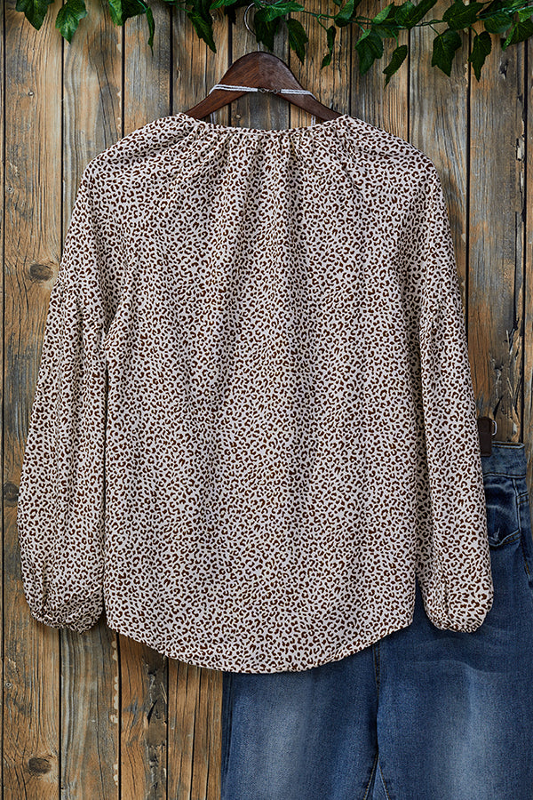 Casual Leopard Print Blouse