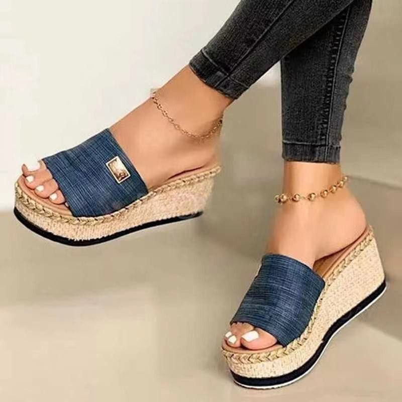 Casual Platform Wedge Slippers